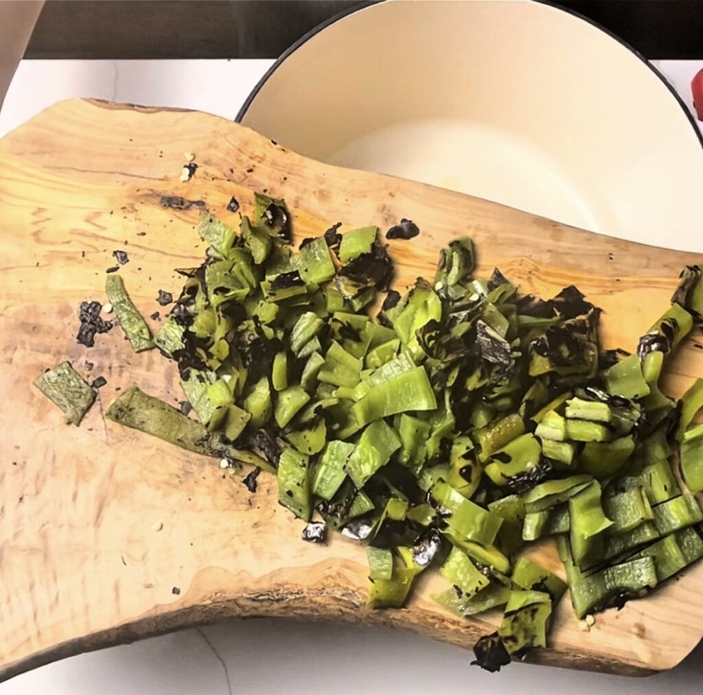 chopped anaheim chile peppers